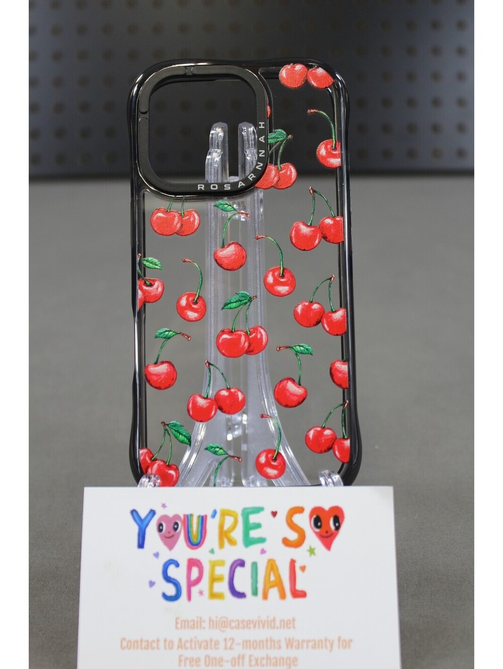 Rosarnnah Clear Cherry iPhone 16 Pro Case - NWT